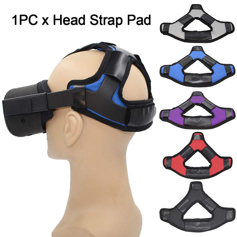 Head Strap Pad，Professional Head Strap Pad for Oculus Quest Headband Replacement Accessories,Easy Install Head Strap Pad PU Leather Comfortable for Oculus Quest VR Headset Red