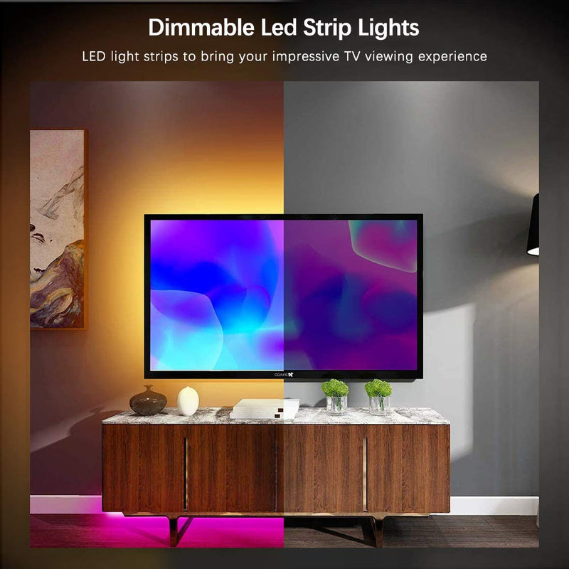 [AUSTRALIA] - Smart Led Strip Lights, Music Sync Color Changing Led Strip Lights 32.8ft, Flexible Dimmable RGB Tape Light for Bedroom, Kitchen, TV, Party. Bluetooth Phone Controlled 