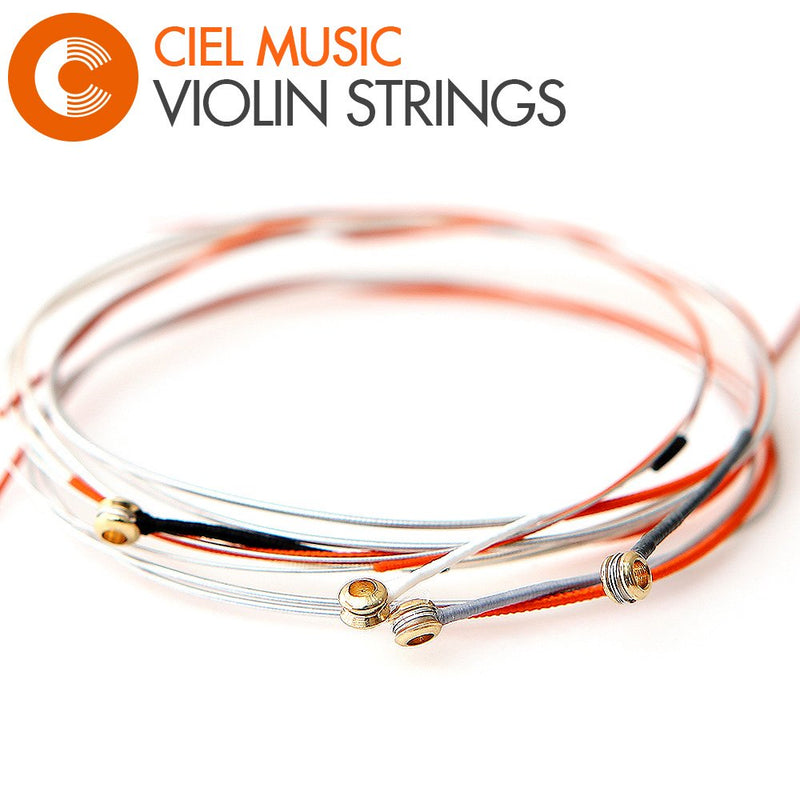 CIELmusic Violin Strings, Violin String Set, Silver Strings, Synthetic Core, Aluminum Wound, G-D-A-E 1 Set, All(4/4, 3/4, 1/2 and other) Scale Applicable