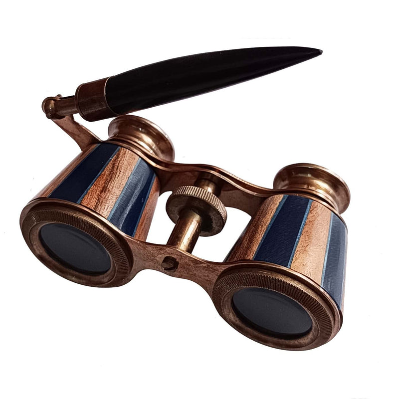 2.5 inches Inches Opera Glasses Binoculars for Adults with Handle- Captain's Mother of Pearl Solid Brass Opera Glasses Binoculars-Pocket Size Handel Binoculars for Kids, Bird Watching, Hunting