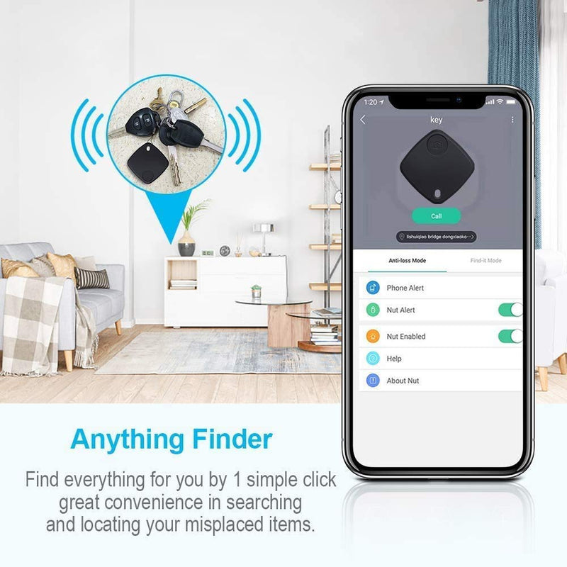 Key Finder, Bluetooth Tracker, Bluetooth Phone Finder Item Tracker for Android/iOS, Anti-Lost Alarm Item Finder Locator for Keys, Backpacks, Phones, Wallets