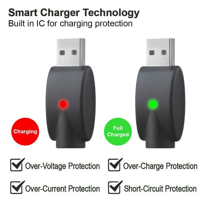 Charger USB Thread Cable, Portable USB Charger, with LED Indicator Light, Intelligent Overcharge Protection 2Pieces