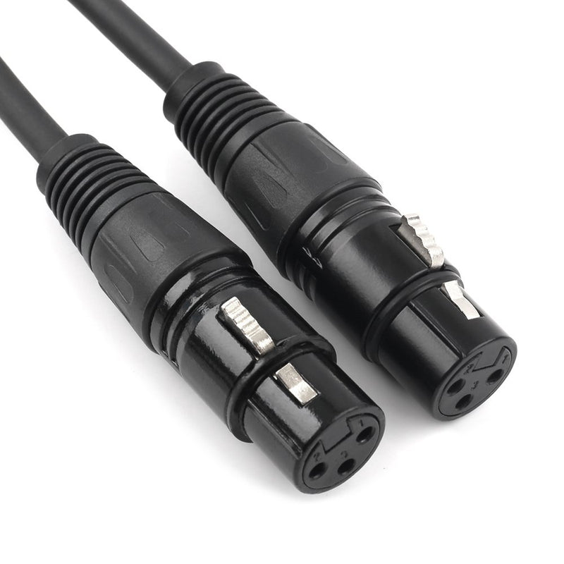 [AUSTRALIA] - TISINO XLR Y-Splitter Cable, Dual Female XLR to Male XLR Mic Combiner Y Cord Balanced Microphone Adaptor Patch Cable (3 Pin 2 Female to 1 Male)- 1.5 Feet 1.6 feet 