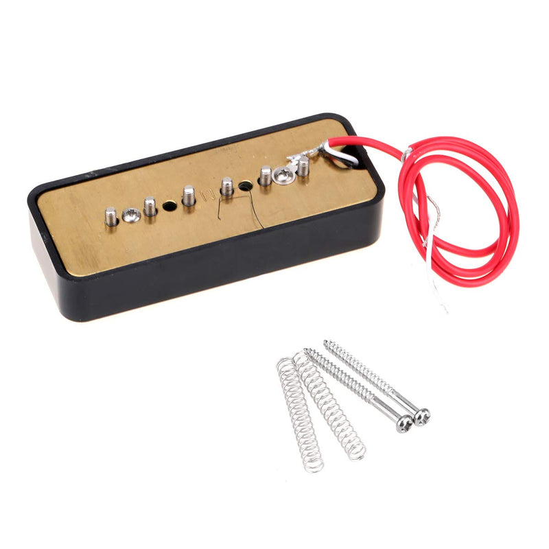 Wilkinson Low Gauss Iconic Sound Ceramic P90 Soapbar Single Coil Pickups Set for SG/LP Electric Guitar, Black