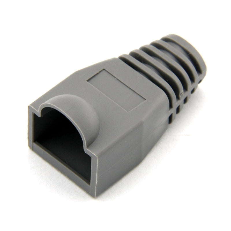 [AUSTRALIA] - Blue Sky the Color of Imagination RilexAwhile 100 Pcs Gray Soft Plastic CAT5E CAT6 Ethernet RJ45 Cable Cap Connector Boots Plug Cover Strain Relief Boots (Gray) 