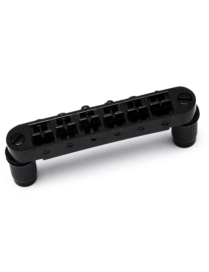 Metallor Tune-O-Matic Electric Guitar Bridge for SG Les Paul LP Style Guitar Parts Replacement. (Black) Black