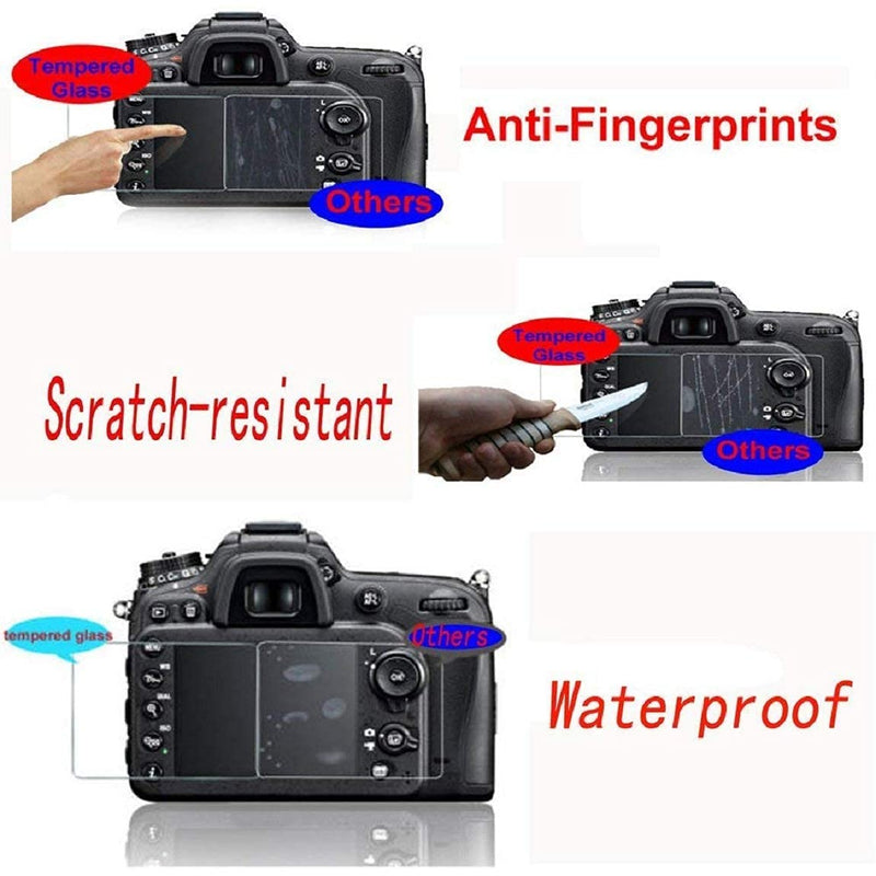 Rebel SL3 Screen Protector Tempered Glass Protector Compatible for Canon Rebel SL3 SL2,with Hot Shoe Boots+ Camera Tether Black Rope