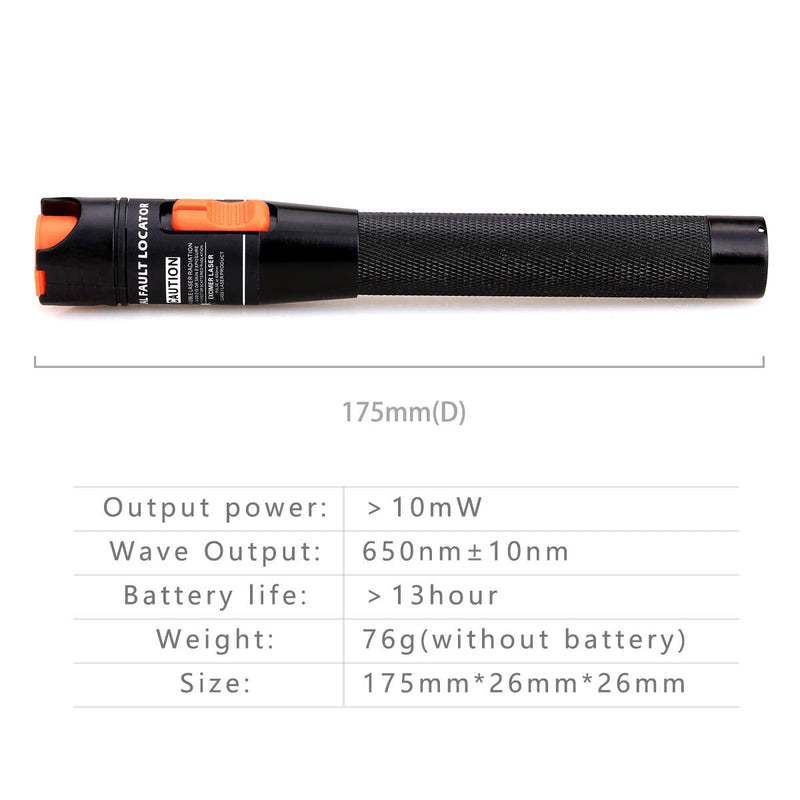 10KM Fiber Tool Small Bag with Optical Power Fiber Meter and Aluminum Visual Fault Locator Universal Connector Fiber Optic Cable Tester Checker Test Tool for CATV Telecommunications