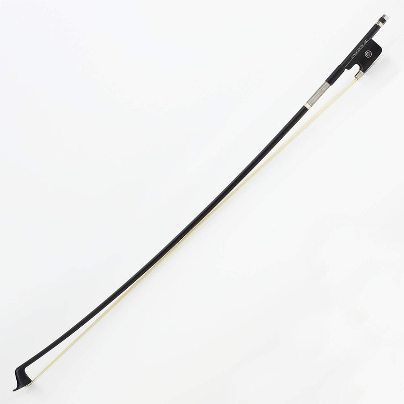 Carbon Fiber Cello Bow 1/2 Size VINGOBOW 100C Advanced Level Parisian Eyes Ebony Frog Natural Mongolian Black Horse Hair Pernambuco Performance Powerful and Wild Tone