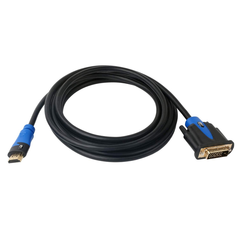 DVI to HDMI Cable 10Feet,SHD HDMI to DVI Cable Cord DVI D to HDMI Adapter Bi-Directional Monitor Cable for PC Laptop HDTV Projector