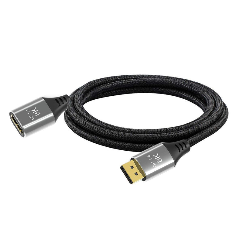 Xiwai DisplayPort 1.4 8K 60hz Extension Cable Male to Female Ultra-HD UHD 4K 144hz DP to DP Cable 7680 * 4320 for Video PC Laptop TV Model: DP-031-1.0M Grey DP