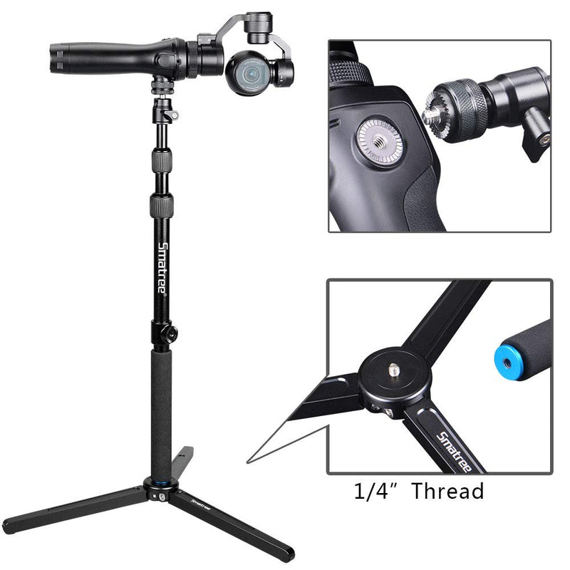 Smatree Selfie Stick Monopod with Tripod Compatible for DJI OM 4, DJI OSMO, OSMO Mobile 3, OSMO Mobile, OSMO Pro/Raw, Telescope Pole with Adapter for DJI Phone Clip Holder