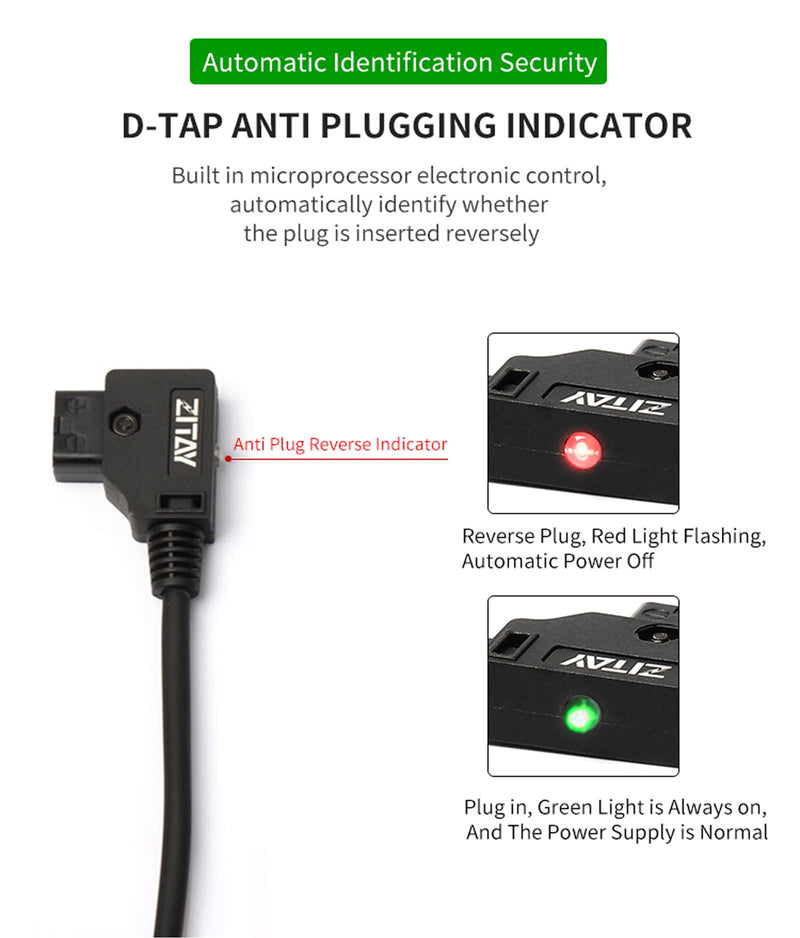 ZITAY D-tap to NP-FZ100 Dummy Battery Coiled Power Cable Cord Adapter Compatible for Sony A6600 A7C Camera