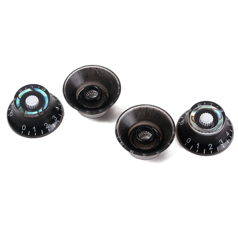 Alnicov Guitar Contral Knobs,Black Electric Guitar Speed Knobs Tone Volume Control Knobs Abalone Blue Green 4 Pack