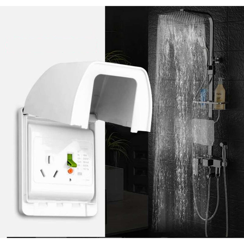 Heyiarbeit Weatherproof Cover Plug in Use Outlet Receptacle Protector 3.86"x4.92"x2.95"(LxWxH) for Retrofit Siding Construction 86 Type White 2Pcs White 94mm 2PCS