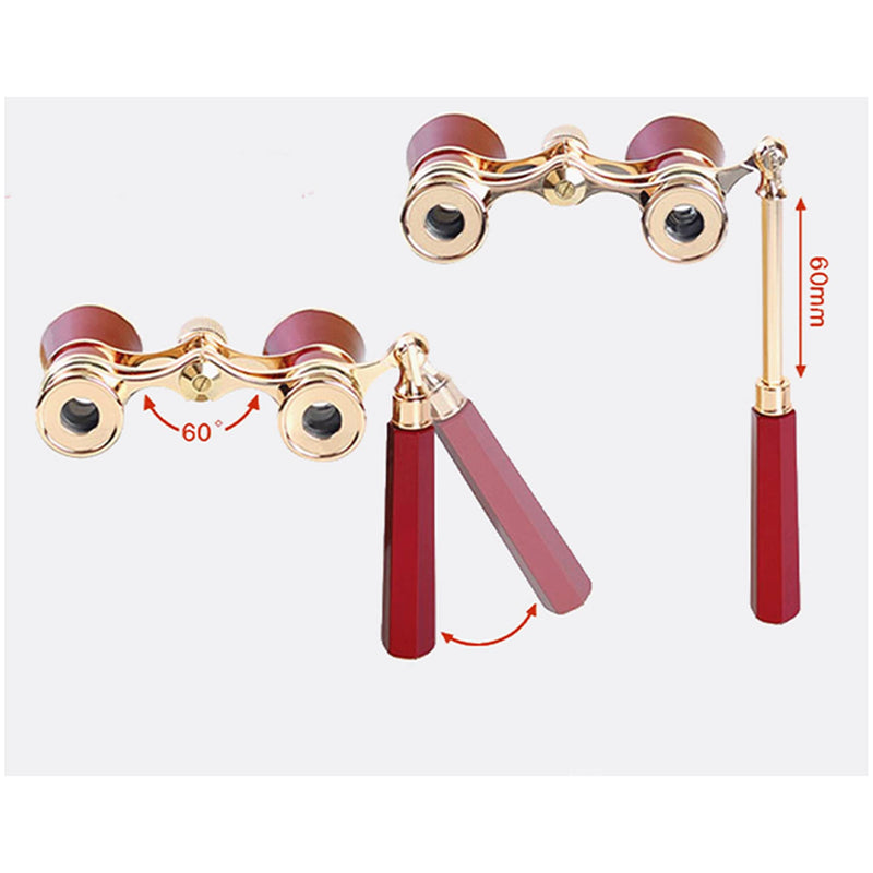 [AUSTRALIA] - Yourelexit® Opera Glasses Binoculars 3X25 Lorgnette Theater Glasses Optical BK9 Mini Compact Lightweight Built-in Foldable Adjustable Handle Vintage for Adults Kids Women in Musical Concert Cinema 