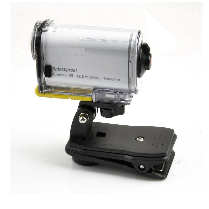 360 Degree Rotary Backpack Hat Rec-Mounts Clip Fast Clamp Mount for GoPro Hero 2 3 3+ Sony action cam HDR-AS200V AS100V AS30V AS20V AZ1 FDR-X1000VR /AEE Camera / Xiaomi XiaoYi Camera Accessory