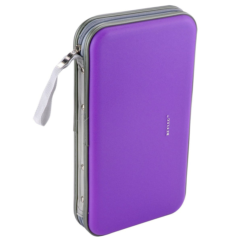 [AUSTRALIA] - Wismart 72 Capacity Heavy Duty CD DVD Blu-ray Media Case Storage Holder Organizer Wallet (Purple) Purple 
