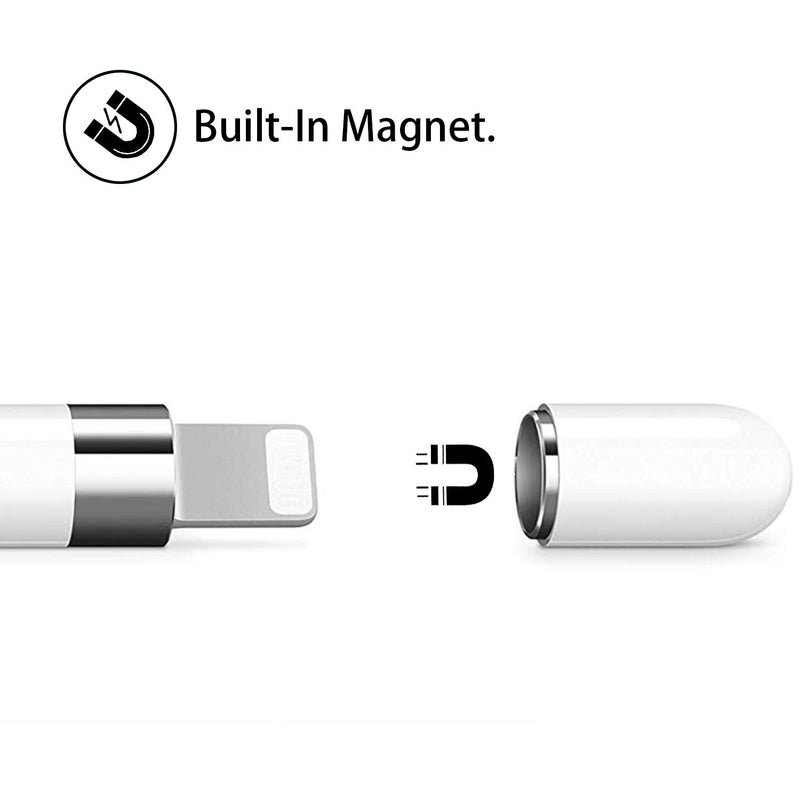 Replacement Ipencil Magnetic Replacement Caps + Charging Adapter for Apple Pencil Compatible for Apple Pencil Protector Cap and Charger Convertor Apple Pencil 1