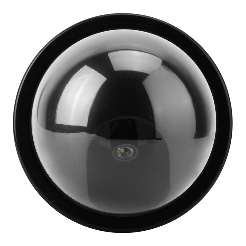 Dioche 4Pcs Dome Simulation Dummy Fake Security Camera, Anti-Theft CCTV Surveillance Camera with Flashing LED Light (Black) Black