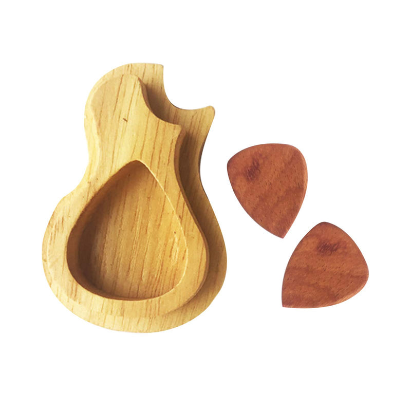 Guitar Pick, Personalized Wooden Guitar Pick Holder, Instrument Accessory, Protect Finger Guitar Pick Set Wooden Box Home, Music Gift for Player, Funny Guitar Picks 66x46x20mm/2.6x1.81x0.79inch