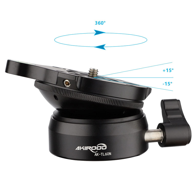 Tripod Leveling Base Half Ball,for Canon Nikon and Other DSLR Cameras Tripods Monopods with Offset Bubble Level with“1/4" 3/8" Thread