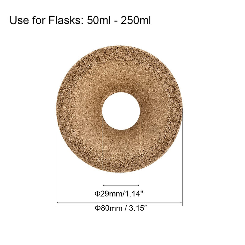 uxcell Lab Flask Support Cork Stand 80mm Diameter Round Bottom Holder for 50ml-250ml Flasks 3Pcs