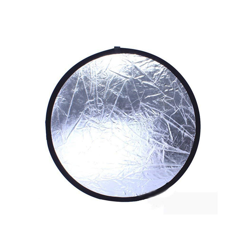 Light Reflector Photography,43-inch /110CM Portable 5 in 1 Translucent, Silver, Gold, White Black Collapsible Round Multi Disc Light Reflector Studio Any Photography Situation