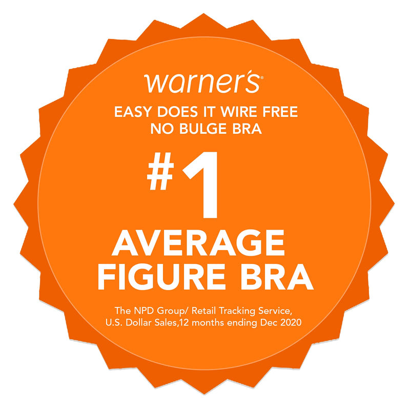 Warner's Women's Easy Does It No Bulge Wire-Free Bra X-Small Butterscotch