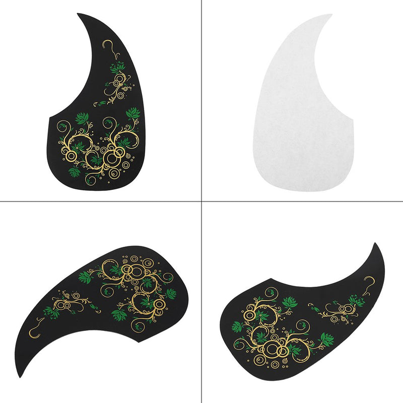 Dilwe 2 Pcs Folk Guitar Pick Guard, Self-adhesive Pick Guard Replacement Parts for 40" 41" Folk Guitar