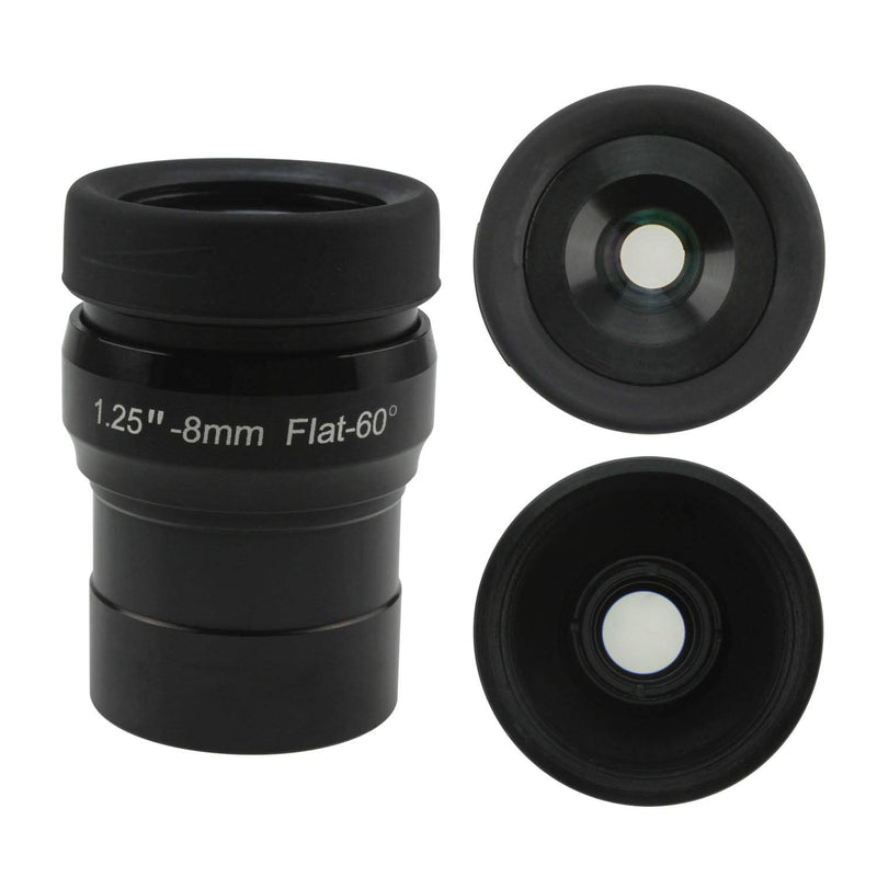 Astromania 1.25" 8mm Premium Flat Field Eyepiece - a Flat Image Field and Crystal-Clear Images