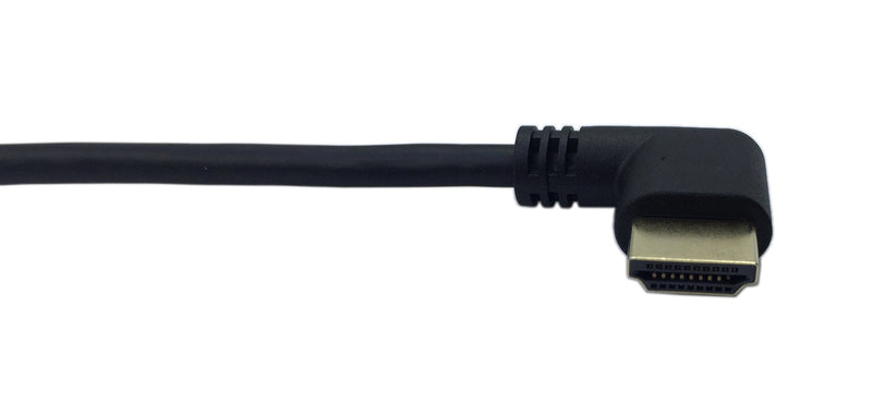 [AUSTRALIA] - Cerrxian 0.5m High Speed HDMI 2.0 HDMI Left Angle Male to HDMI Left Angle Male Short Cable Ultra HD 4k x 2k HDMI Cable Supports Ethernet, 3D, 4K and Audio for TVs, Laptops (Black)(lm-lm) 0.5m left male-left male 