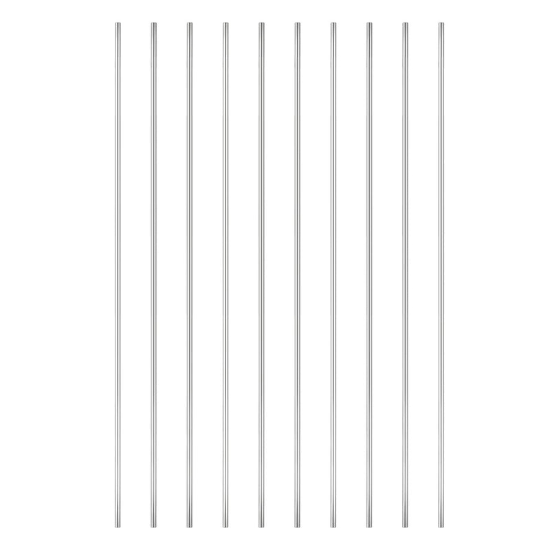 TOPPROS 200mm x 4mm，7.87"x 5/32"- 304 Stainless SteelSolid Round Bar for DIY Craft Pack of 10