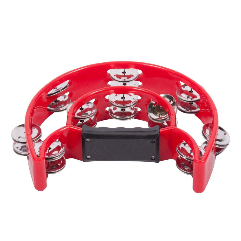 X8 Drums Deluxe Crescent Tambourine, Red