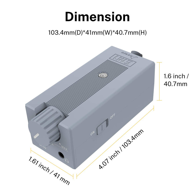 [AUSTRALIA] - Donner EM1 Rechargeable Portable Personal in-Ear Monitor Amplifier Analog Headphone Amplifier Stereo Headphone Earphone Amp Volume Control Audio Booster with XLR and TRS Input 3.5mm Output Jack 