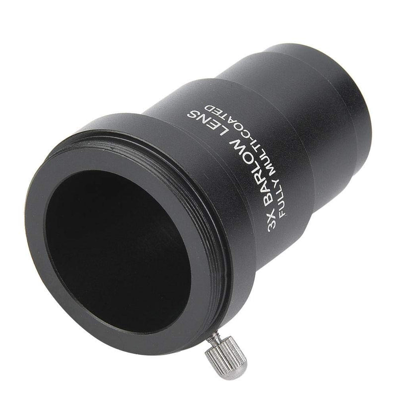 1.25 inches 3X Barlow Lens Fully Black Multi Coated with M42x0.75mm Thread for Standard Telescope Eyepiece Astronomy Accessory