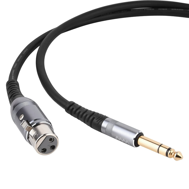 INNOV8 XLR Female to 1/4 Inch (6.35mm) TRS Male Jack Microphone Cable 3m