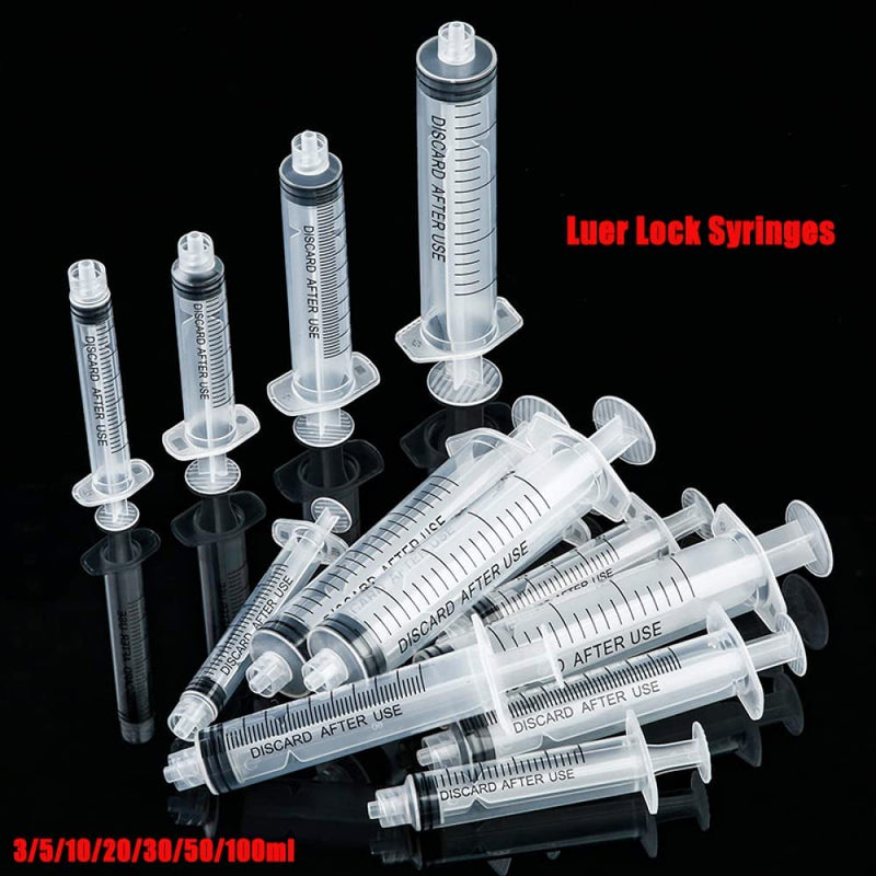 20 Pack 5ml Plastic Syringe Luer Lock With Measurement No Needle for Scientific Labs Liquid Measuring 5ml 20pcs