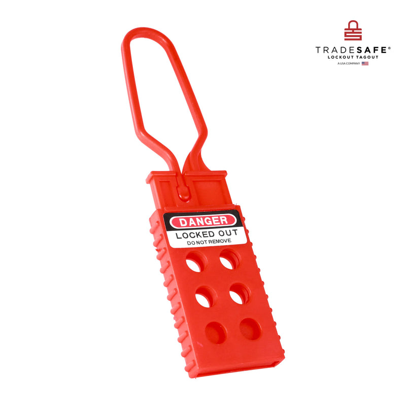 TRADESAFE Lock Out Tag Out Hasp, 3 Pack, Non-Conductive Polypropylene Plastic Safety Hasp Lock for Padlocks, Tamper-Proof and Impact-Resistant