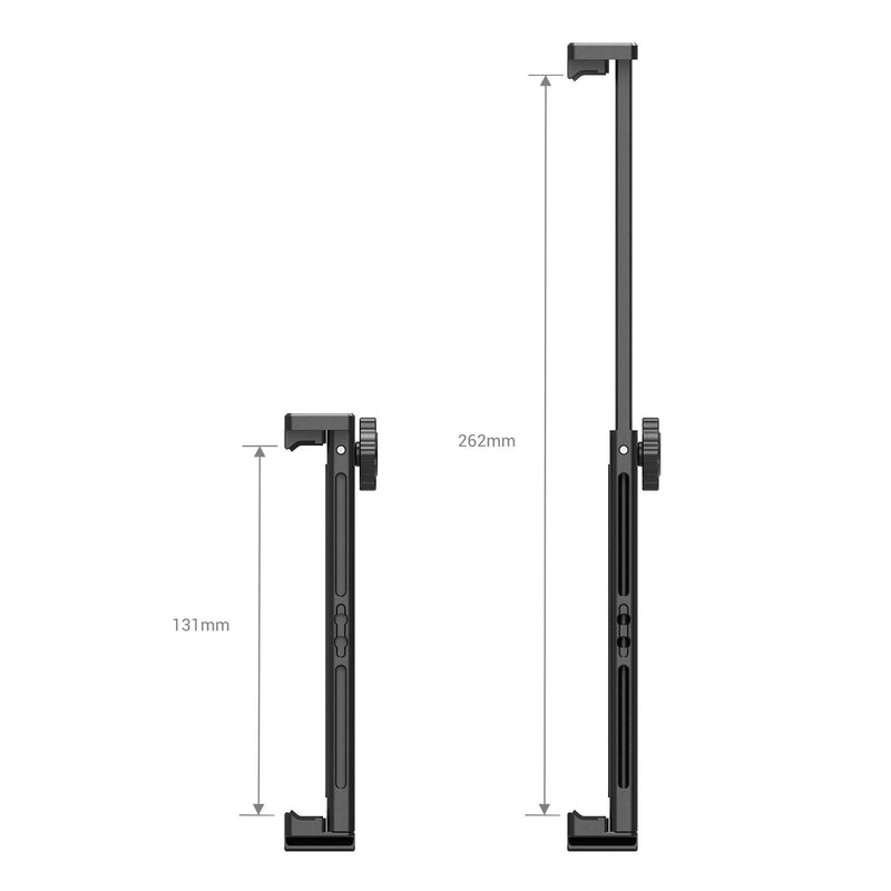 SmallRig Metal Holder for iPad Tripod Mount Adapter with 2 Cold Shoe, 1/4" Screw, w/ Plate for Acra Swiss Standard, for iPad Mini Air Pro Surface Pro (7.9” to 12.9”), Universal Tablet Clamp