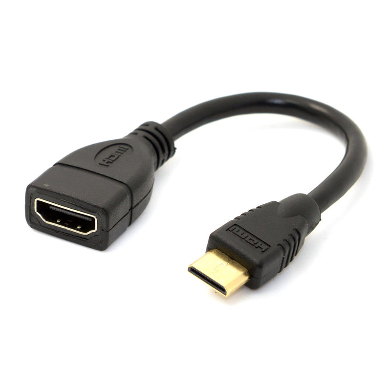 [AUSTRALIA] - CY Mini HDMI to HDMI Adapter Cable for DV Sony Cannon MP4 Camera DC DV Mini HDMI Adapter Mini HDMI to HDMI Female Cable Adapter 