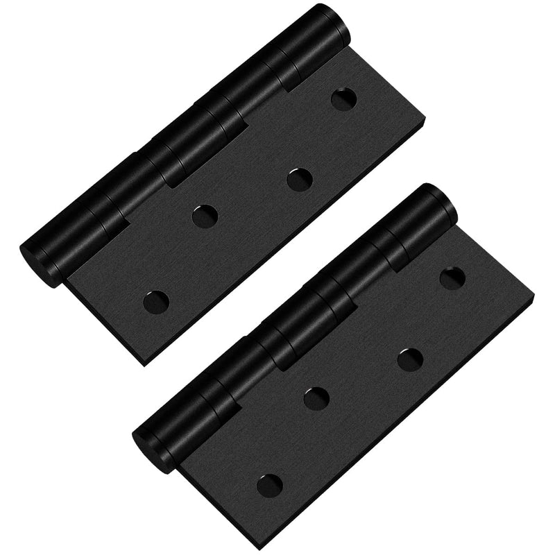 [AUSTRALIA] - Hommyzone 304 Stainless Steel Door Hinges 4 Inch, 4’’x 3’’ Ball Bearing Hinge with Square Corners, Interior and Exterior Door Hinges Pack of 2 (Matte Black) Matte Black 