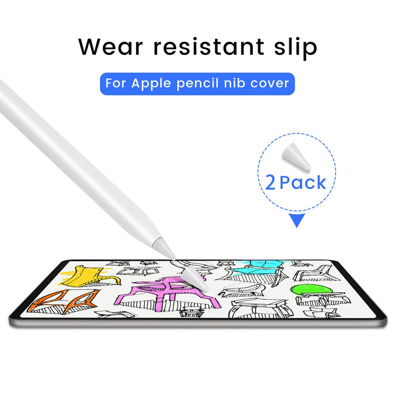 Pencil Tip Compatible with Apple Pencil Tips 1st & 2nd Generation with 2 Nibs and 2 Caps