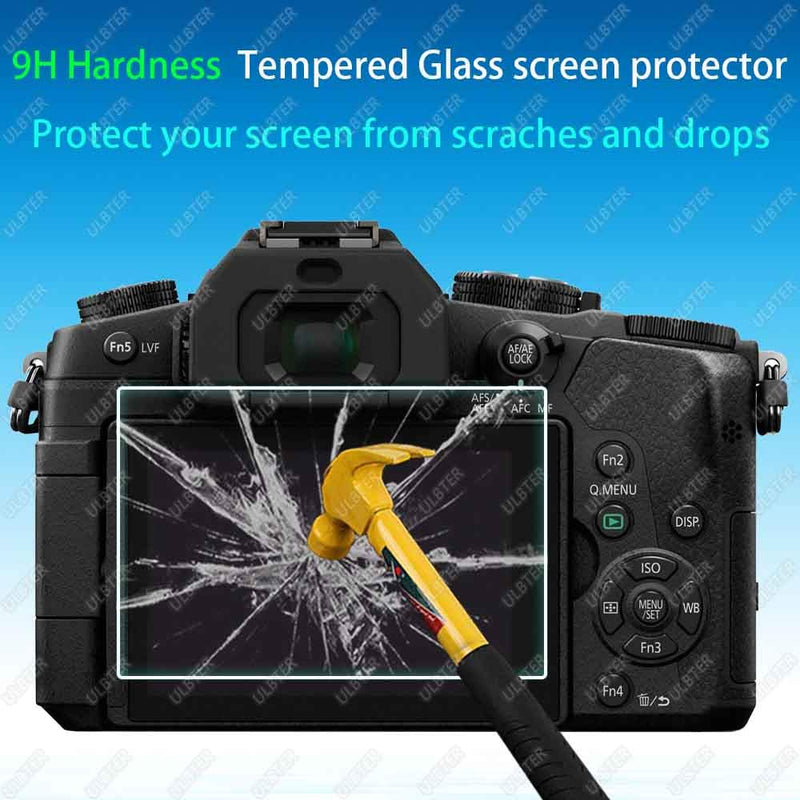 G85 Screen Protector for Panasonic LUMIX G85 4K Digital Camera & Hot Shoe Cover, ULBTER 0.3mm 9H Hardness Tempered Glass Flim, Anti-Scrach Anti-Fingerprint Anti-Bubble [3 Pack]