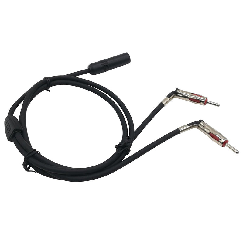 FM Car Antenna Splitter 1 Female to 2 Male Auto Antenna Adapter Cable Aerial Car Stereo Radio Splitter Y Shape Extension