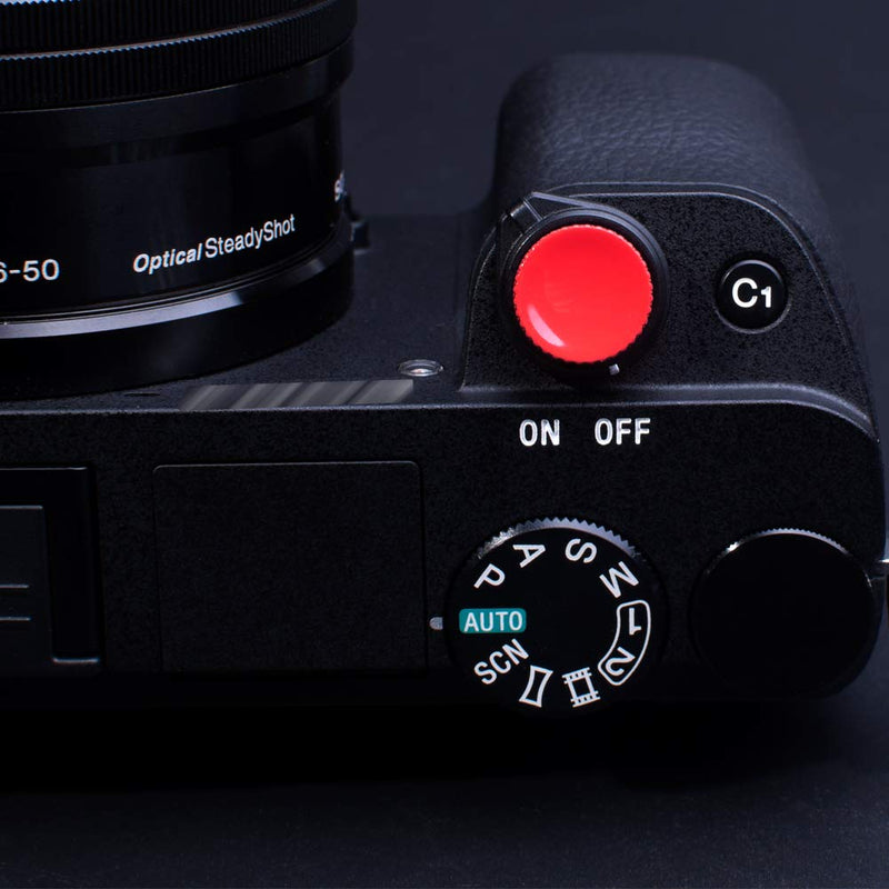 [AUSTRALIA] - VKO Camera Soft Release Shutter Button Cap Compatible with Sony ZV-1 ZV1 RX100M7 RX100M6 RX100M5 RX100M4 RX100M3 A6000 A6100 A6300 A6400 A7R A7S A7 Flat Surface Shutter Button Cameras Red(2 Pack) 