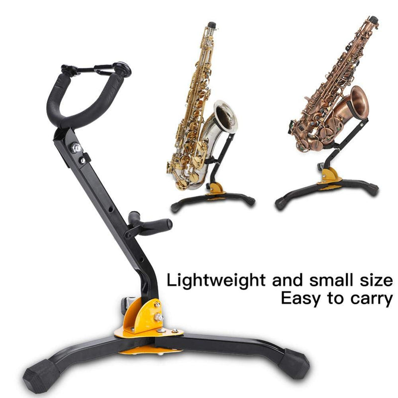 Foldable Saxophone Stand, Adjustable Metal Alto Tenor Sax Saxophone Tripod Stand