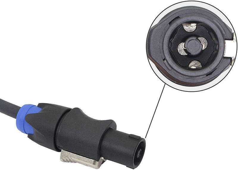 Speakon to 1/4" Mono Speaker Cable, 6.35mm TS Plug to Speakon Male Speaker Wire 14 Gauge Audio Amplifier Connection Cord for DJ/PA Speaker Cord with Twist Lock -2M (Speakon Male)