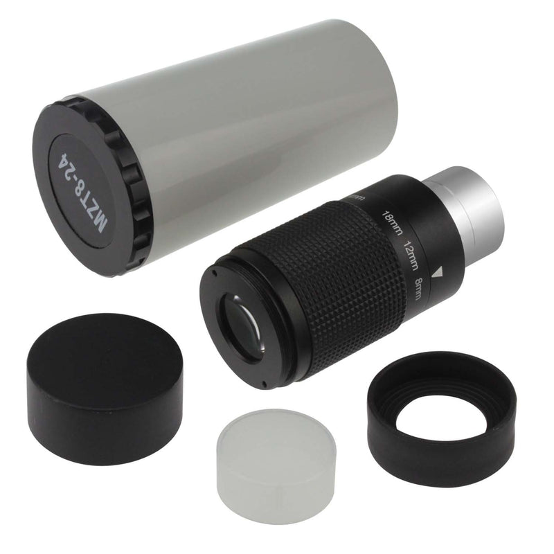 Astromania 1.25" 8-24mm Zoom Eyepiece for Telescope with T-Thread