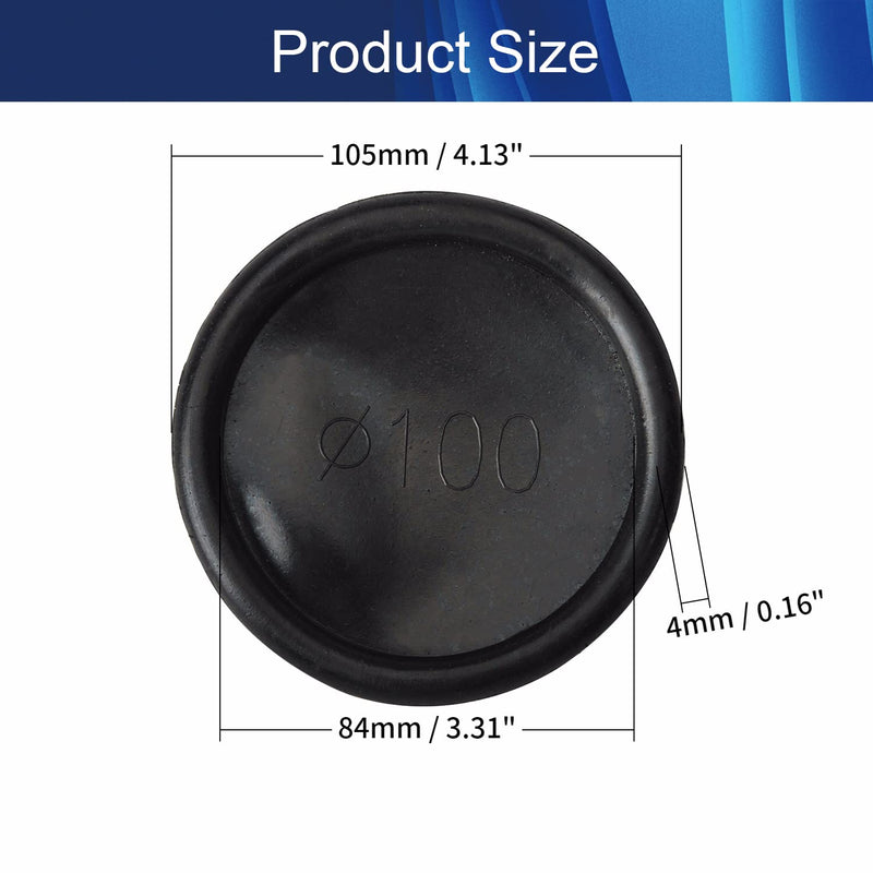 Jutagoss 5 PCS Rubber Grommet Mounting Dia 100mm Oil Resistant Armature Rubber Grommets for Wiring Cable Black 100mm 5pcs